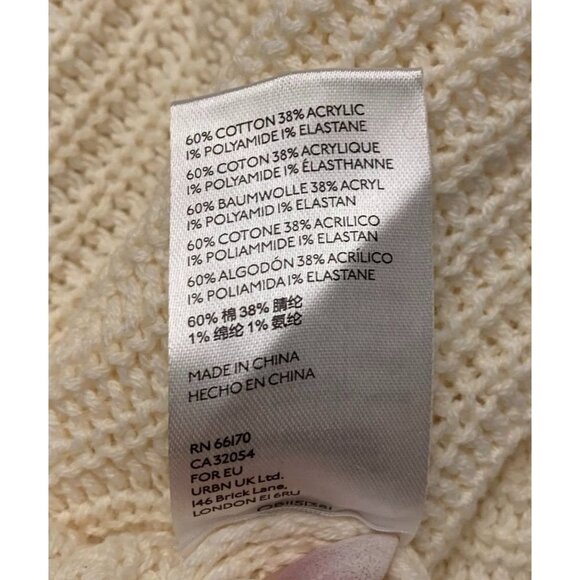 Urban Outfitter Knitted Sweater Top size XSmall cream women’s knit - Picture 5 of 8